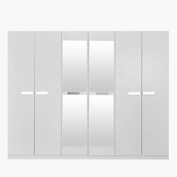 دولاب ملابس 6 أبواب بمرآتين من سوليتير