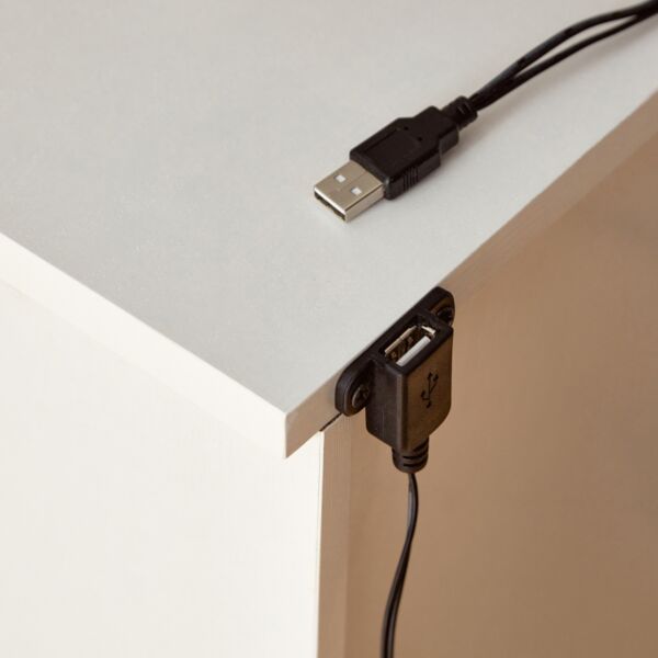 كومودينو ذكي بمفذ شحن يو إس بي و2 درج - فرانكفورت