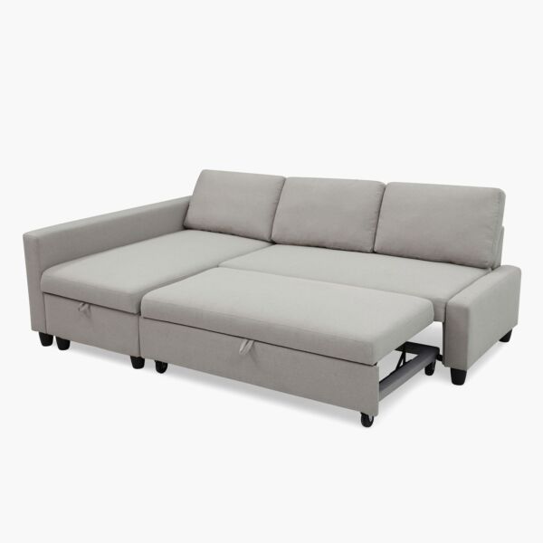 كنبة زاوية سرير شكل حرف L بوحدة تخزين ايتاي من سبيسر