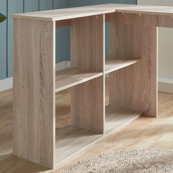 مكتب دراسة ركني مع خزانة كتب من جاز