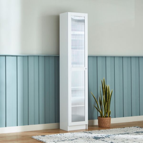 وحدة تخزين - خزانة كتب متعددة الاستخدامات بـ 6 مستويات وبابين أكريليك من فرانكفورت