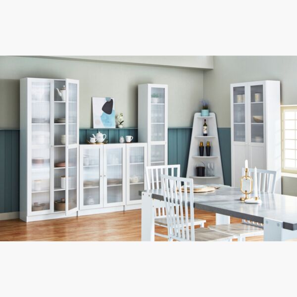 وحدة تخزين - خزانة كتب متعددة الاستخدامات بـ 6 مستويات وبابين أكريليك من فرانكفورت