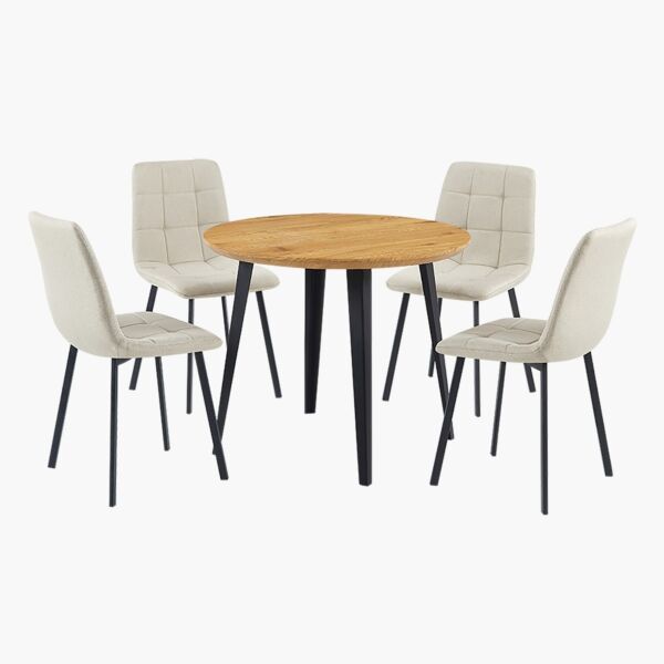 طقم طاولة طعام مستدير 4 مقاعد أوربان نكسا