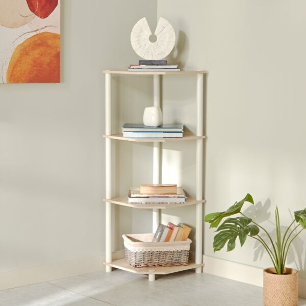 رف زاوية 4 طوابق من بيج