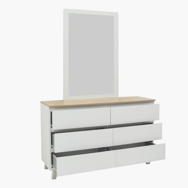 طاولة تزيين مزدوجة 6 أدراج بدون مرآة - كالتورب بلس