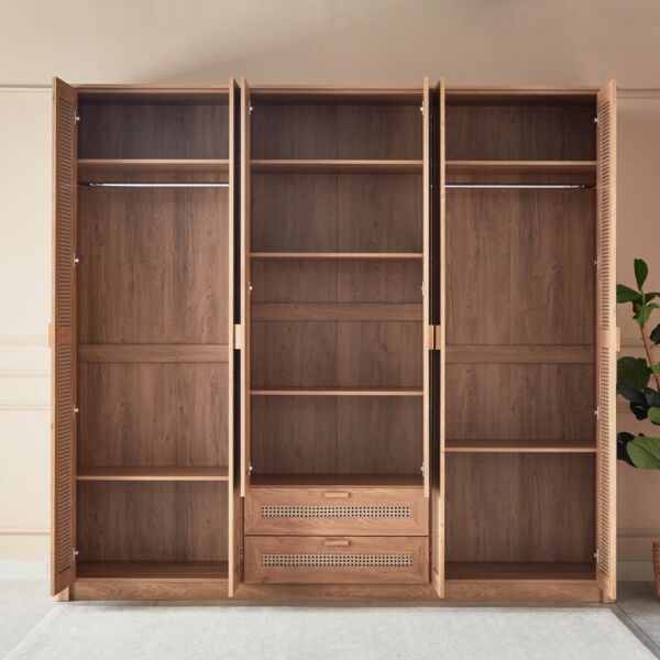 خزانة ملابس 6 أبواب و2 مرآة - چاڤا