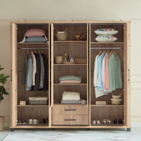 دولاب ملابس 6 أبواب بدرجين ومرآتين وقفل من بلفورت