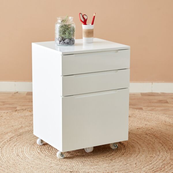 خزانة ملفات عالية اللمعان بـ3 أدراج من نورويتش