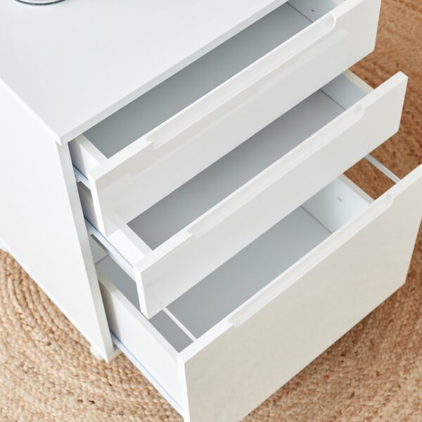 خزانة ملفات عالية اللمعان بـ3 أدراج من نورويتش