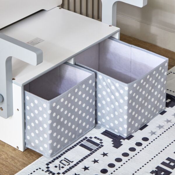 وحدة تخزين ألعاب الأطفال قابلة للتحويل مع مقعد بنش فانيليا