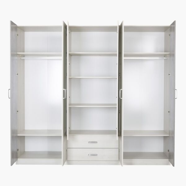 دولاب ملابس - 6 أبواب بمرآة من ألينا