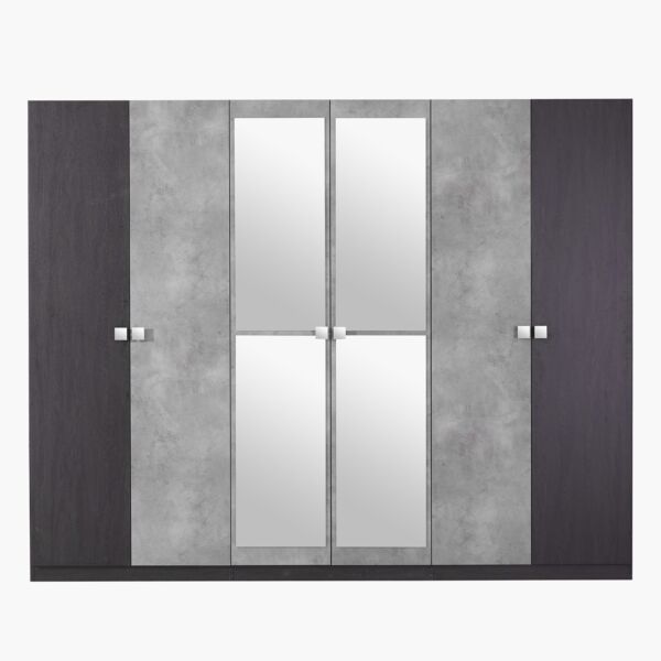 دولاب ملابس 6 أبواب بمرآة من كامبريدج