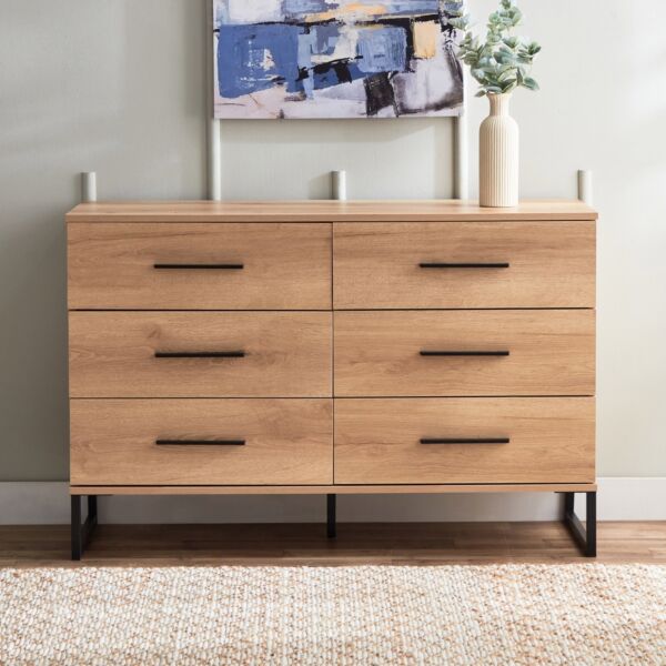 طاولة تزيين رئيسية دون مرآة - 6 أدراج - آربيان