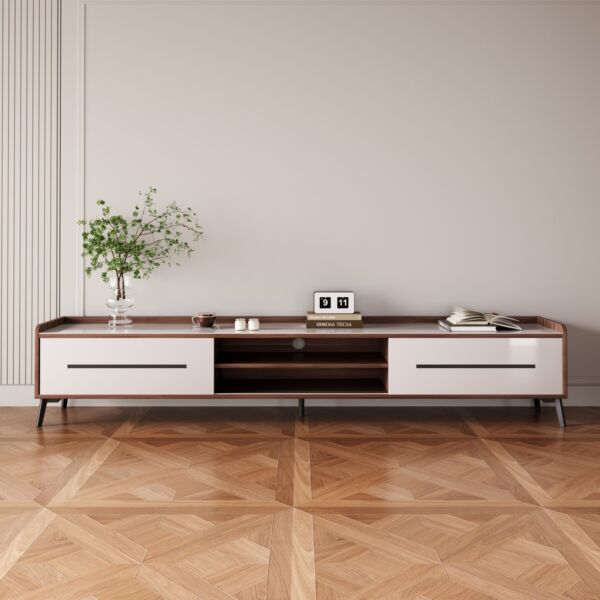 طاولة تلفزيون من الحجر الملبد للأجهزة حتى 75 بوصة من مودواي