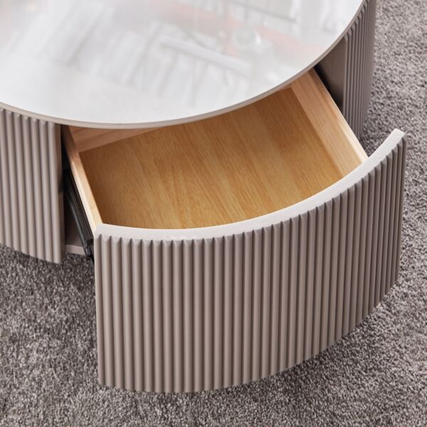 طقم طاولات قهوة من الحجر الملبد قطعتين من أكرا