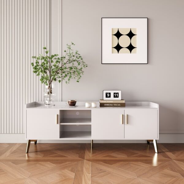 طاولة تلفزيون 150 سم حجر ملبد 65 بوصة بيرل