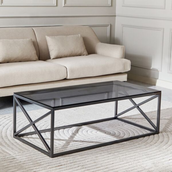 طاولة قهوة بسطح زجاج من ميلودي