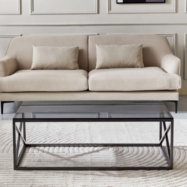 طاولة قهوة بسطح زجاج من ميلودي