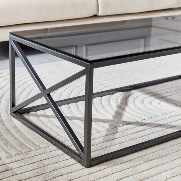 طاولة قهوة بسطح زجاج من ميلودي