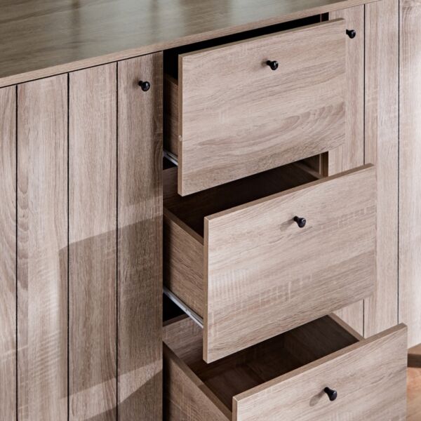 وحدة جانبية بابين و3 أدراج من إدموند