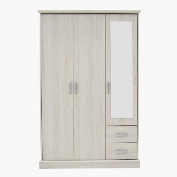 خزانة ملابس 3 أبواب ودرجين ومرآة - بلير