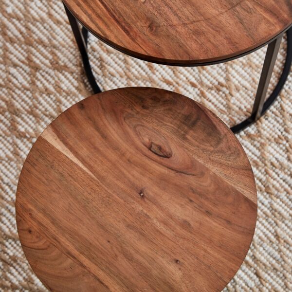 طقم طاولات جانبية متداخلة قطعتين من سوهو