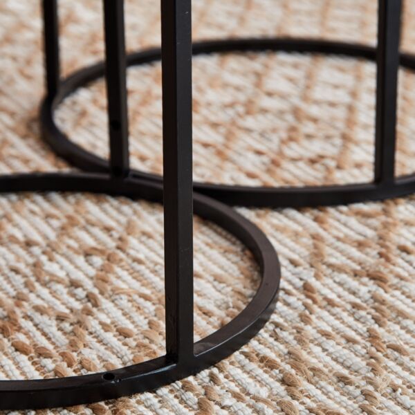 طقم طاولات جانبية متداخلة قطعتين من سوهو