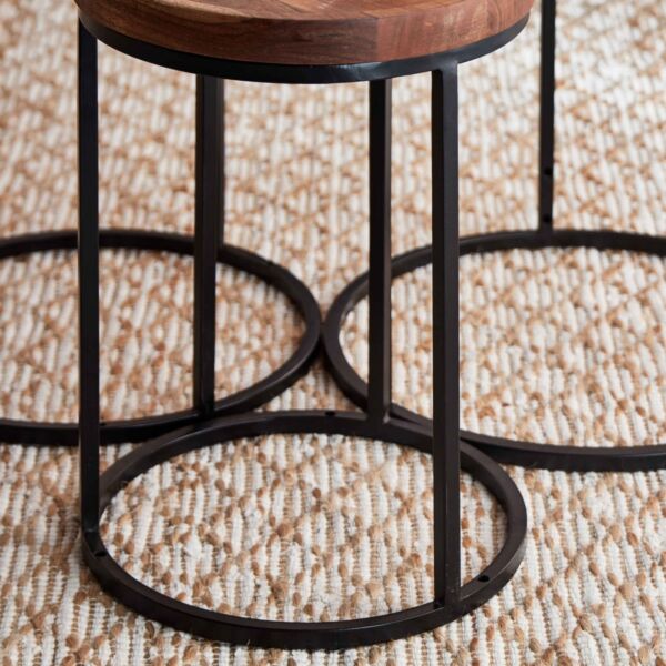 طقم طاولات جانبية متداخلة 3 قطع من سوهو