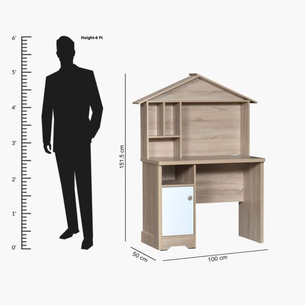 مكتب الدراسة مع خزانة ماي هاوس