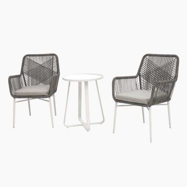 طقم شرفة خارجي بمقعدين مع وسائد من فريسكا