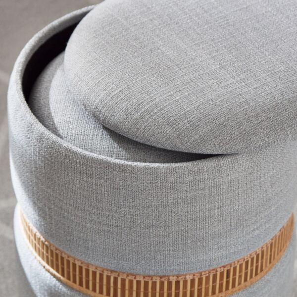 مسند قدم بمساحة تخزين حلقي منسوج من الخيزران من نورديكا - طقم من قطعتين