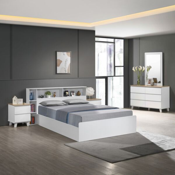 سرير كينج مع مساحة تخزين جانبية 180x200 سم - كالتورب شيلفا