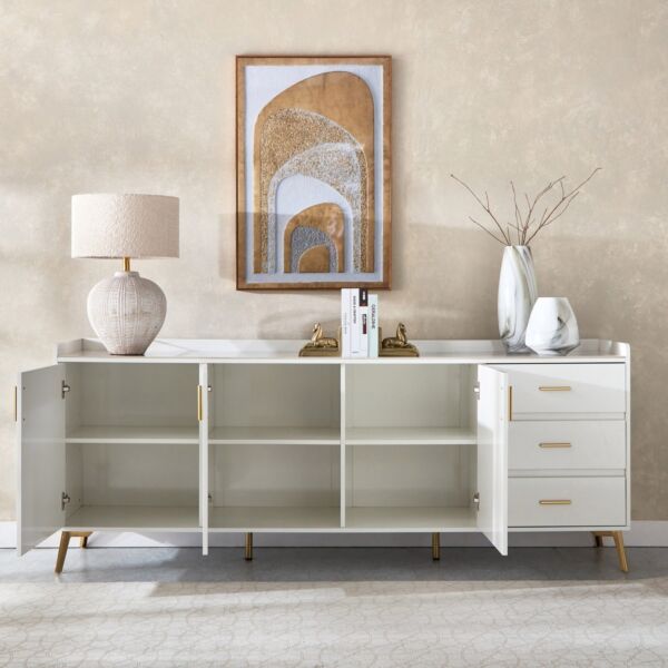 خزانة جانبية بسطح من الحجر الملبد من بيريل