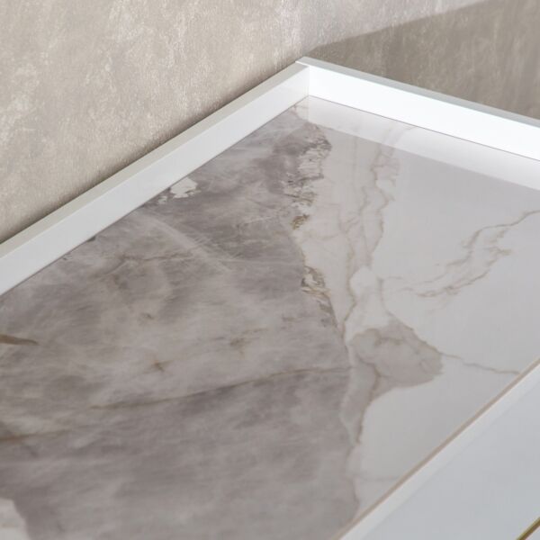 طاولة تلفزيون 2 متر من الحجر الملبد للأجهزة حتى 75 بوصة من بيرل