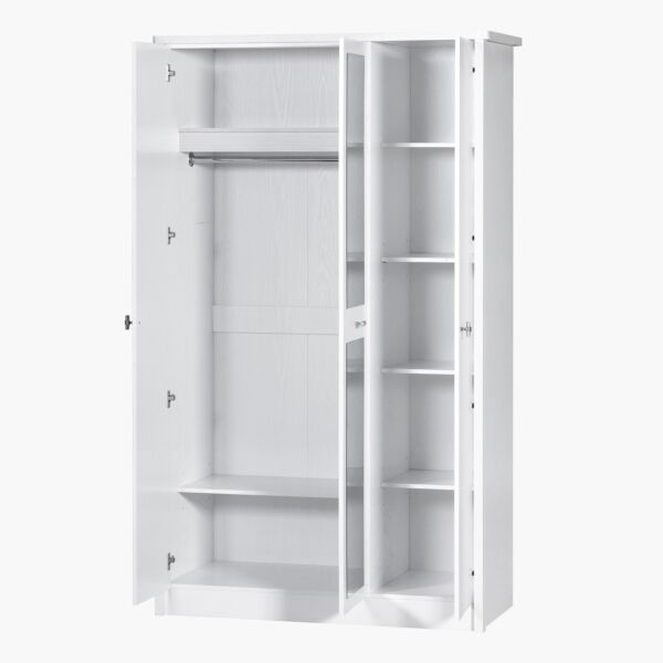 خزانة ملابس 3 أبواب مع مرآة من كورنيل