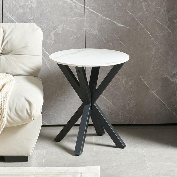 طاولة جانبية بسطح من الحجر الملبد من ويلويك