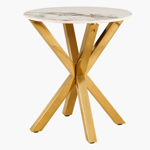 طاولة جانبية بسطح من الحجر الملبد من ويلويكز