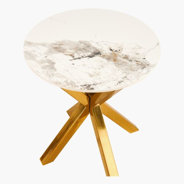 طاولة جانبية بسطح من الحجر الملبد من ويلويكز