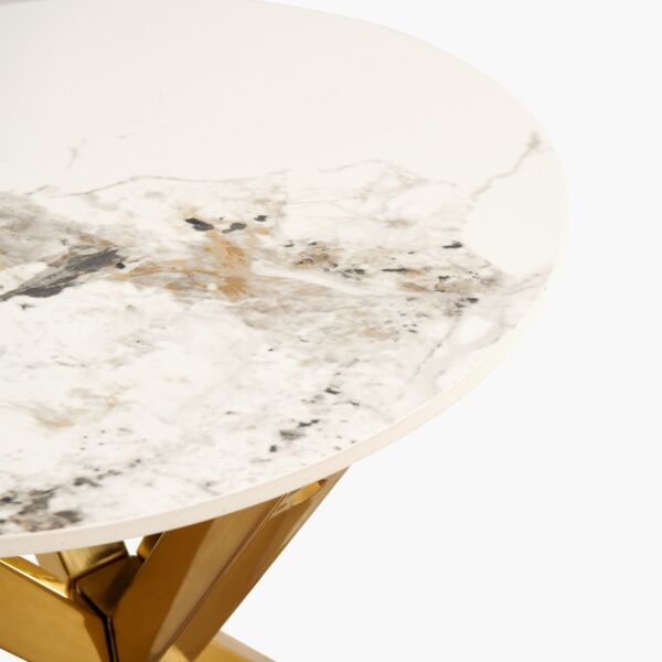 طاولة جانبية بسطح من الحجر الملبد من ويلويكز