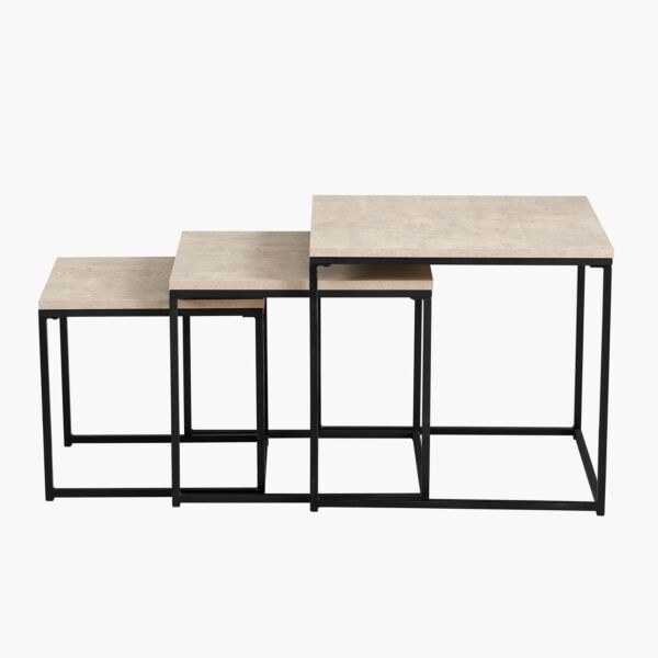 طقم طاولات جانبية متداخلة 3 قطع - سيمبسون