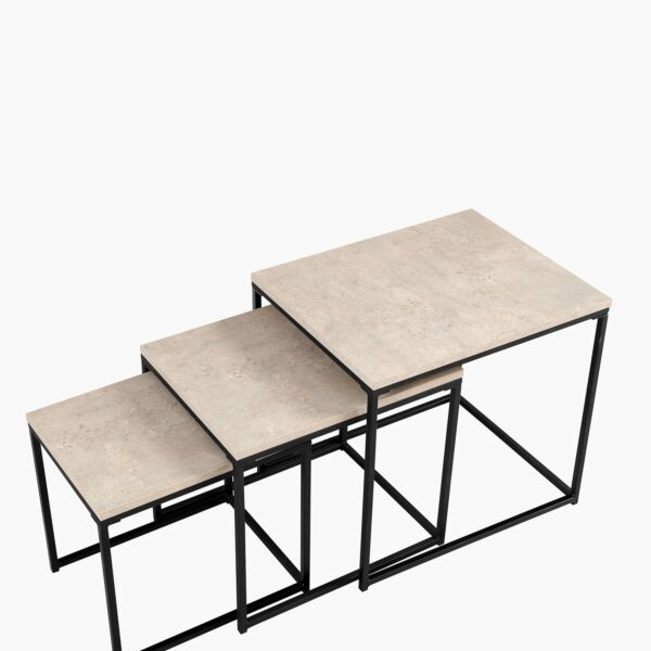 طقم طاولات جانبية متداخلة 3 قطع - سيمبسون