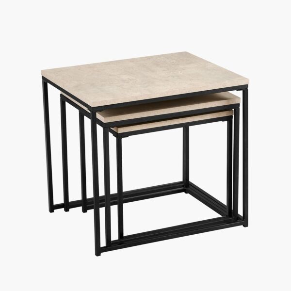 طقم طاولات جانبية متداخلة 3 قطع - سيمبسون