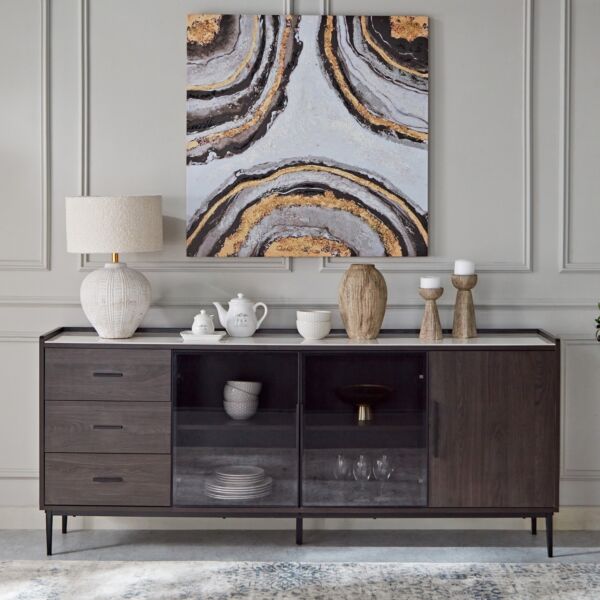 خزانة جانبية بسطح من الحجر الملبد من لوسينا