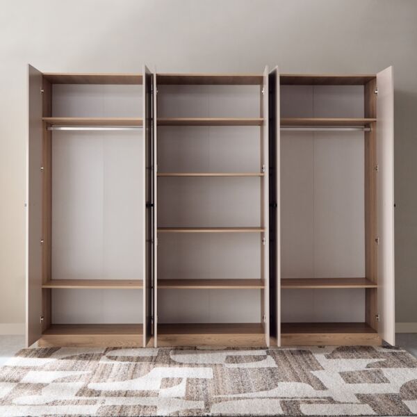 دولاب ملابس 6 أبواب مع مرآة من مدريد