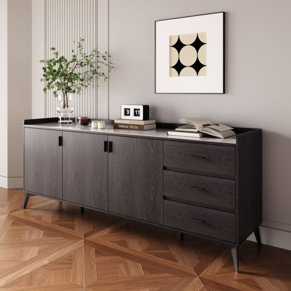 وحدة تخزين 3 أبواب و3 أدراج وسطح من الحجر الملبد من مارويل	