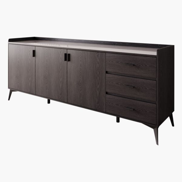 وحدة تخزين 3 أبواب و3 أدراج وسطح من الحجر الملبد من مارويل	