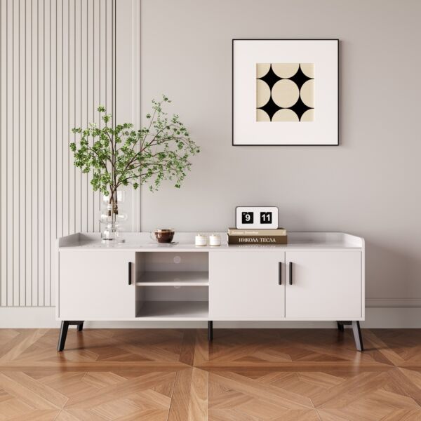 طاولة تلفزيون 150 سم سطح حجر ملبد 65 بوصة مارويل