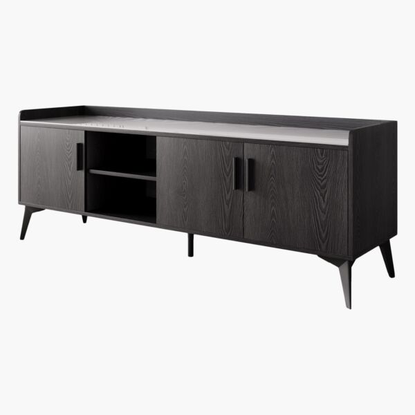 طاولة تلفزيون 150 سم مع سطح حجر ملبد للأجهزة حتى 65 بوصة من مارويل