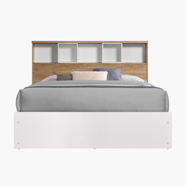 سرير كينج بلوح رأسي بمساحة تخزين من جونو - 180x200 سم