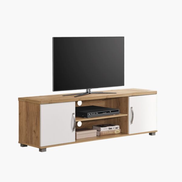 طاولة تلفزيون بدرجين للأجهزة حتى 65 بوصة من جونو